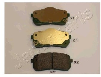 JAPANPARTS Zestaw klocków hamulcowych, hamulce tarczowe PP-K07AF