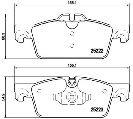 BREMBO Zestaw klocków hamulcowych, hamulce tarczowe P 61 112