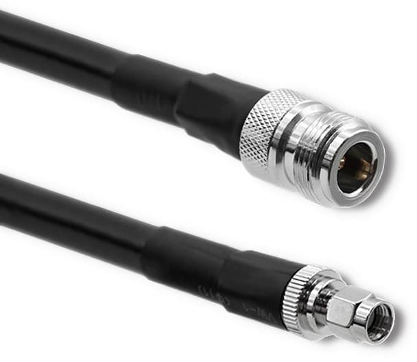 Kabel koncentryczny LMR400 | N żeński | RP-SMA męski | 5m