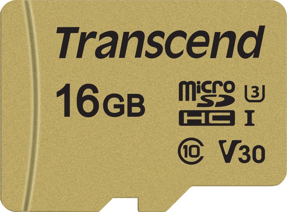 Transcend 500S MicroSDHC 16GB UHS-I/U3 V30 TS16GUSD500S TS16GUSD500S