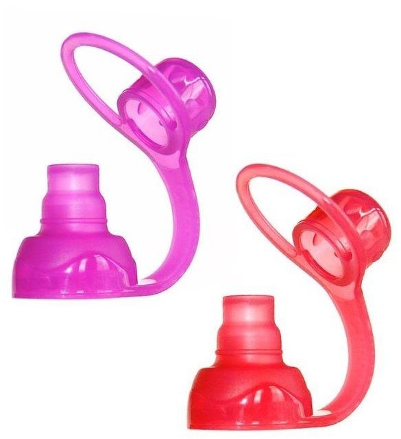ChooMee ChooMee SoftSip 2 PACK Red/Purple Uniwersalny ustnik silikonowy do saszetek pokarmowych