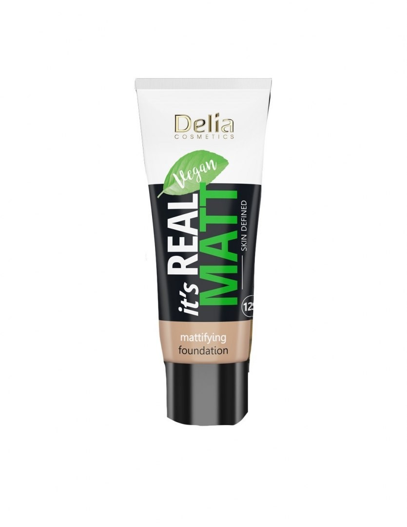 DELIA Cosmetics It`s Real Matt Podkład matujący odżywczo-nawilżający nr 104 Sand 30ml 123015