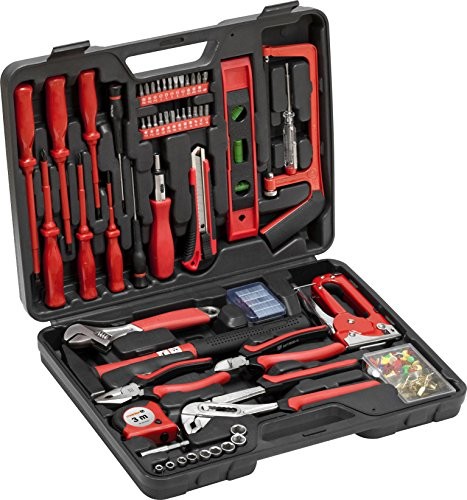 Meister 8973630 walizka narzędziowa, 60-częściowy zestaw narzędzi do codziennego użytku, kompletna walizka z narzędziami, walizka z asortymentem narzędzi 8973630