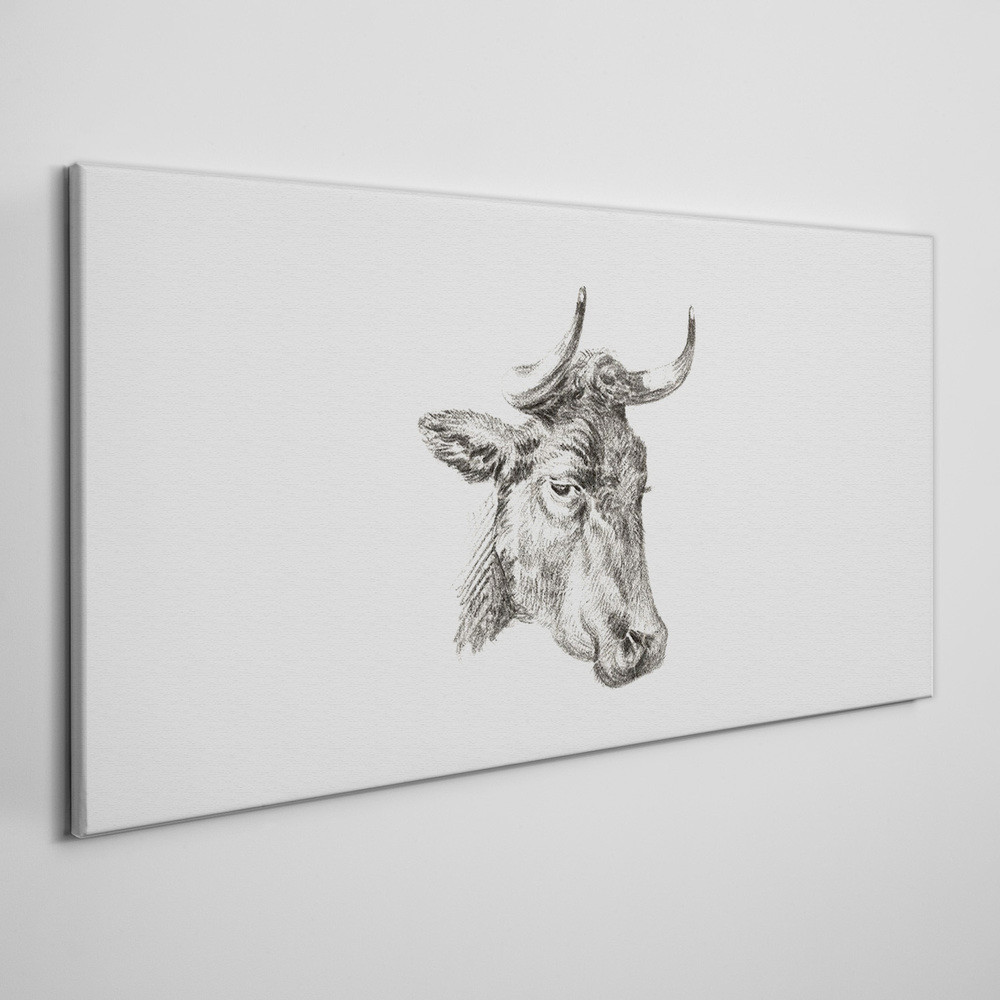 PL Coloray Obraz na Płótnie Rysunek zwierzę krowa 120x60cm
