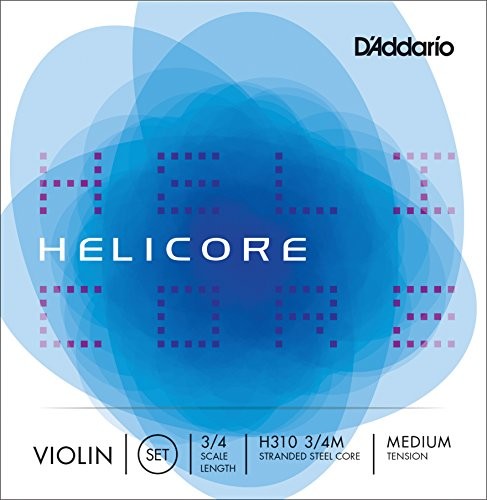 D'Addario H310  3/4 m Helicore skrzypce komplet strun wielokrotnie verdrillter rdzenia 3/4 Medium H310 3/4M