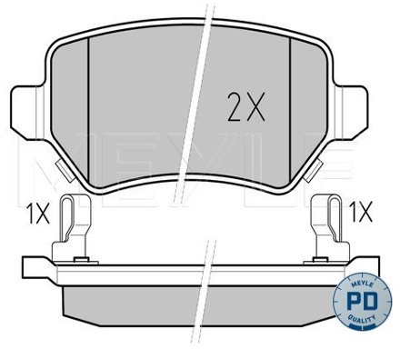 Wulf Gaertner Autoparts Zestaw klocków hamulcowych, hamulce tarczowe Wulf Gaertner Autoparts 025 234 1715/PD