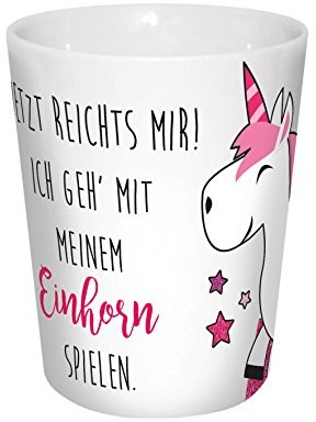 infinite by GEDA LABELS Infinite by GEDA LABELS 15905 jednorożec zabawy kubek porcelanowy V Mug około 300 ML, biały/różowy, 8,5 x 8,5 x 10 cm 15905