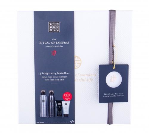 Rituals Rituals The Ritual Of Samurai zestaw Pianka pod prysznic 200 ml + Pianka pod prysznic Sport 200 ml + Krem do golenia 70 ml + Balsam do ciała 70 ml M