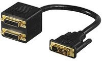 MicroConnect Adapter DVI 24 + 1-2 X DVI 24 + 1 Male to 2 X FEMALE 0,3 m 500pcs/Box MONJK4