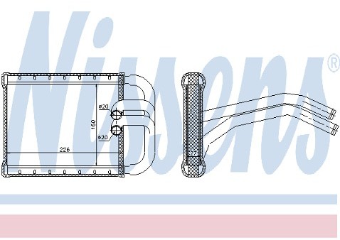NISSENS Wymiennik ciepła, ogrzewanie wnętrza 77535