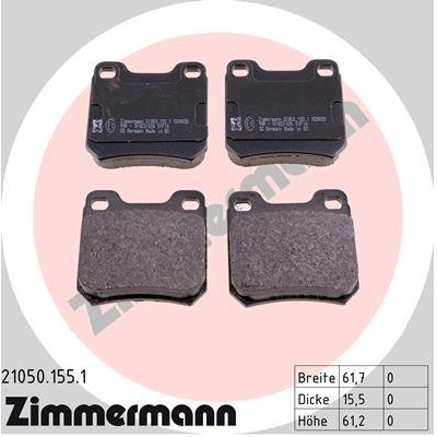 ZIMMERMANN Klocki hamulcowe - komplet 21050.155.1