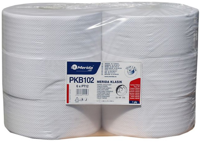 Merida Papier Toaletowy Klasik Biały 340m 6 PKB102