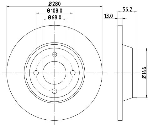 HELLA PAGID Tarcza hamulcowa PAGID 8DD355103-071
