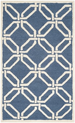 Safavieh cam311 m mollie tekstura dywan, wełna, granatowy (marynarski)/kość słoniowa CAM311M-3