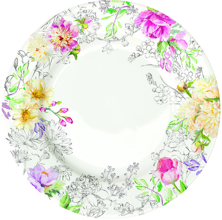 Nuova Cer R2S Talerz płytki 26,5 cm R2S Queen's Garden 942 QUEE