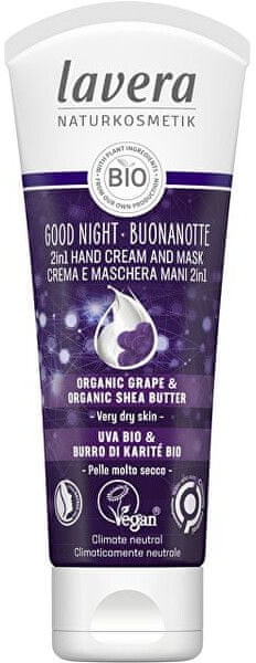 Lavera Krem na noc i 2 in 1 Hand and Mask)Cream 2 in 1 Hand and Mask) 75 ml