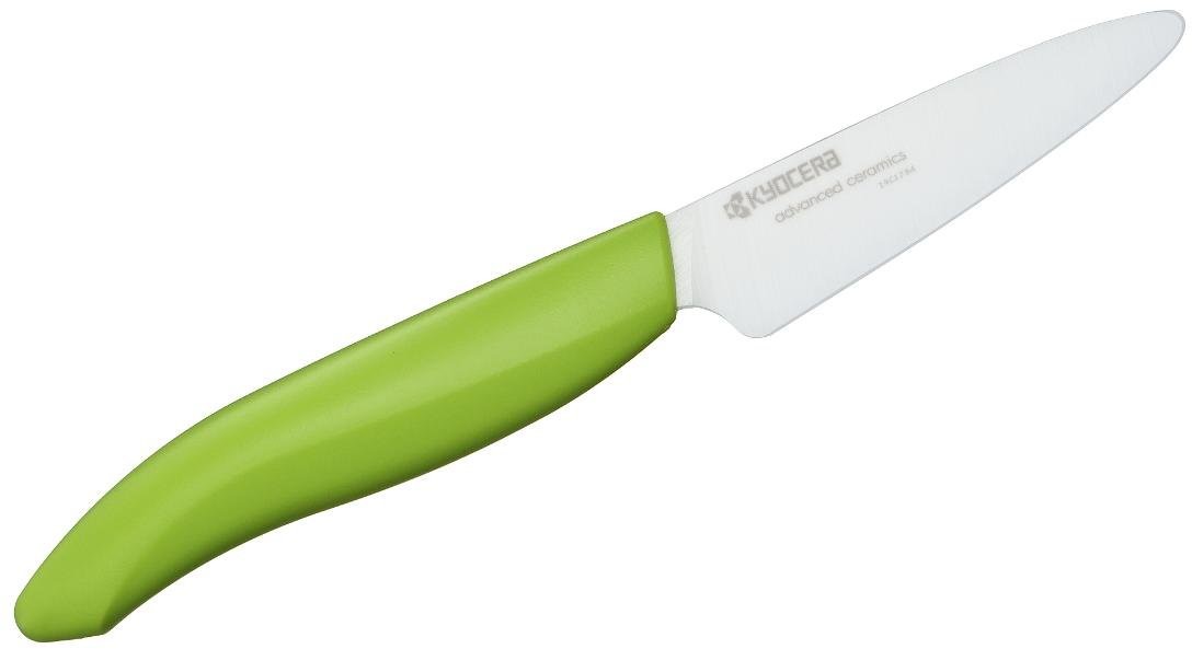 Kyocera Kuchenny nóż ceramiczny do obierania, zielona rączka 7,5 cm