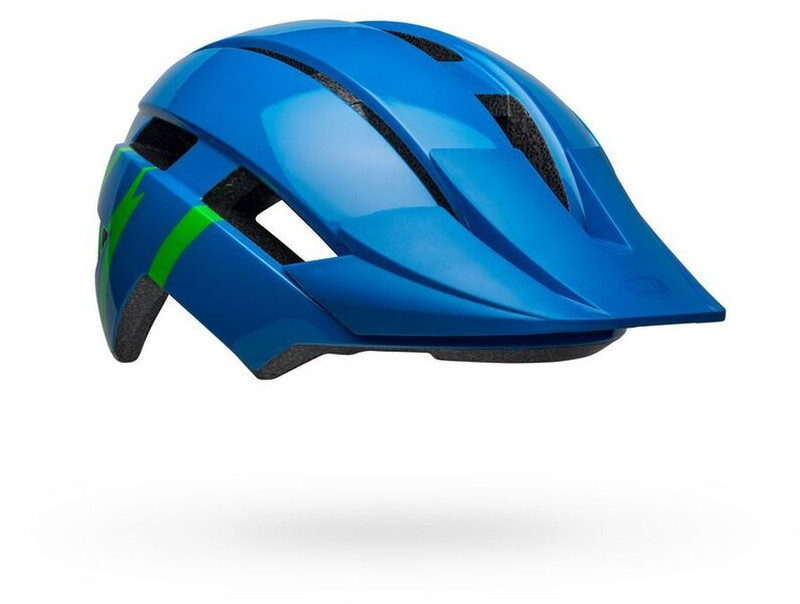 Bell Sidetrack II MIPS Kask Dzieci, strike gloss blue/green One Size | 47-54cm 2021 Kaski dla dzieci 210232-027