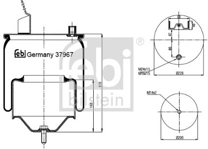 FEBI Mieszek, klimatyzacja FEBI 37967