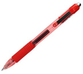 DRect D RECT Pióro żelowe automatyczne 0.5mm czerwone AH-806 VL7143