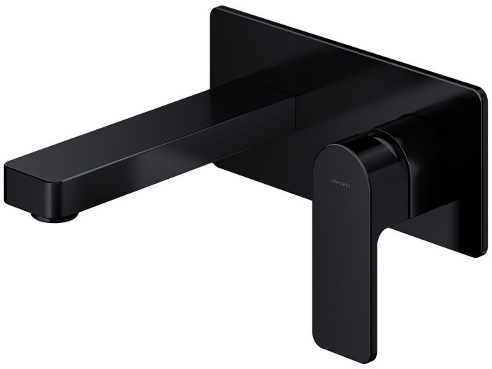 Omnires Baretti Bateria umywalkowa podtynkowa czarny mat BA7815BL