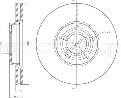 METELLI Tarcza hamulcowa 23-0378C 23-0378C