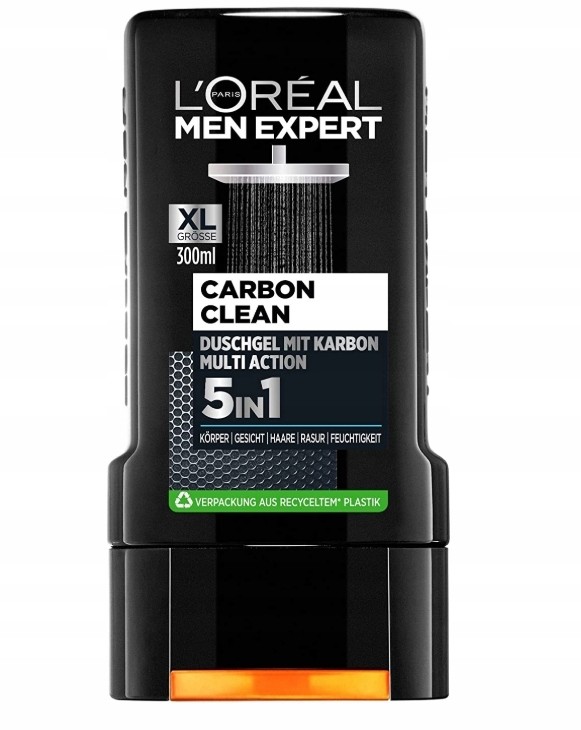 Clean L'oreal Men Expert Carbon Żel Prysznic 5w1