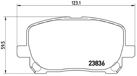 BREMBO Zestaw klocków hamulcowych, hamulce tarczowe P 83 061