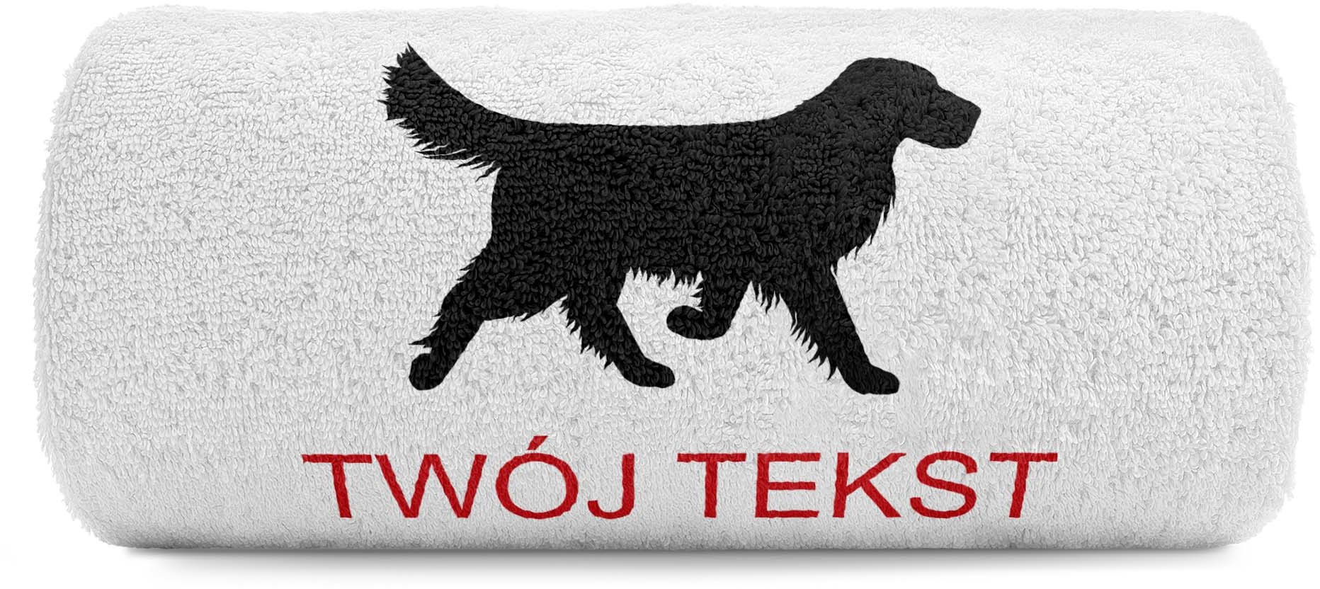 pat15.net Mały ręcznik z haftem pies Golden Retriever 100x50 795