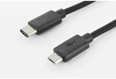 Assmann Kabel USB połączeniowy USB 2.0 HighSpeed Typ USB C/microUSB B męskie - męskie czarny (AK-300137-018-S)