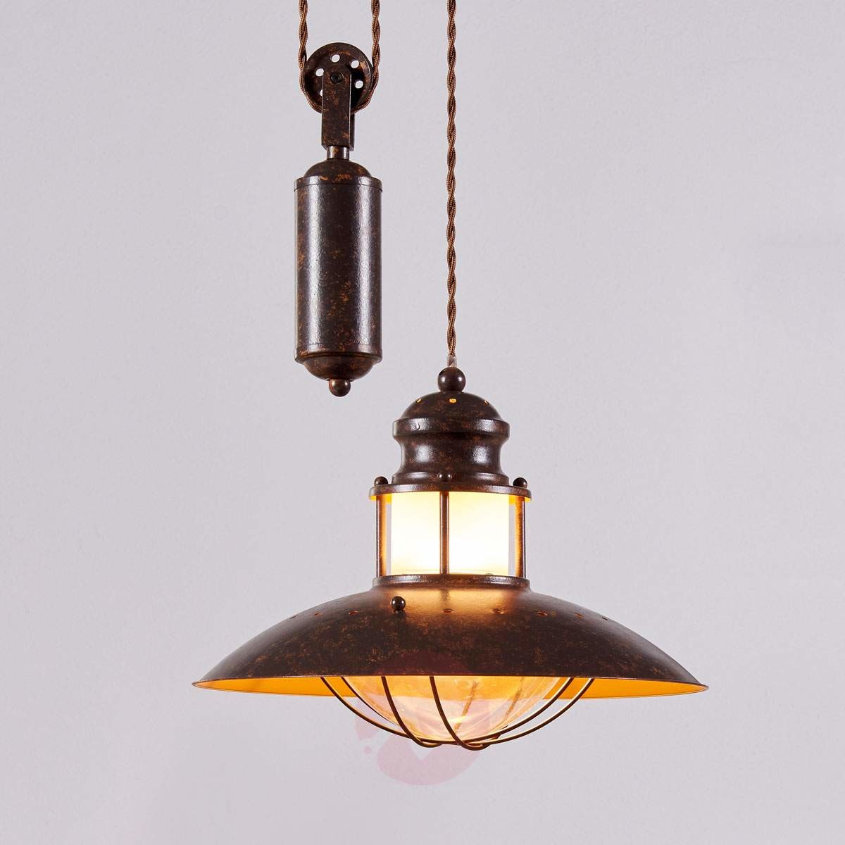 Lampa wisz. Louisanne z reg. wys. i linką cięgnową