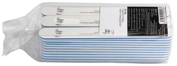 Peggy Sage Pack Of 30 2-Way Nail Files Medium komplet pilników do paznokci dwustronnych 180/180 biały 30szt