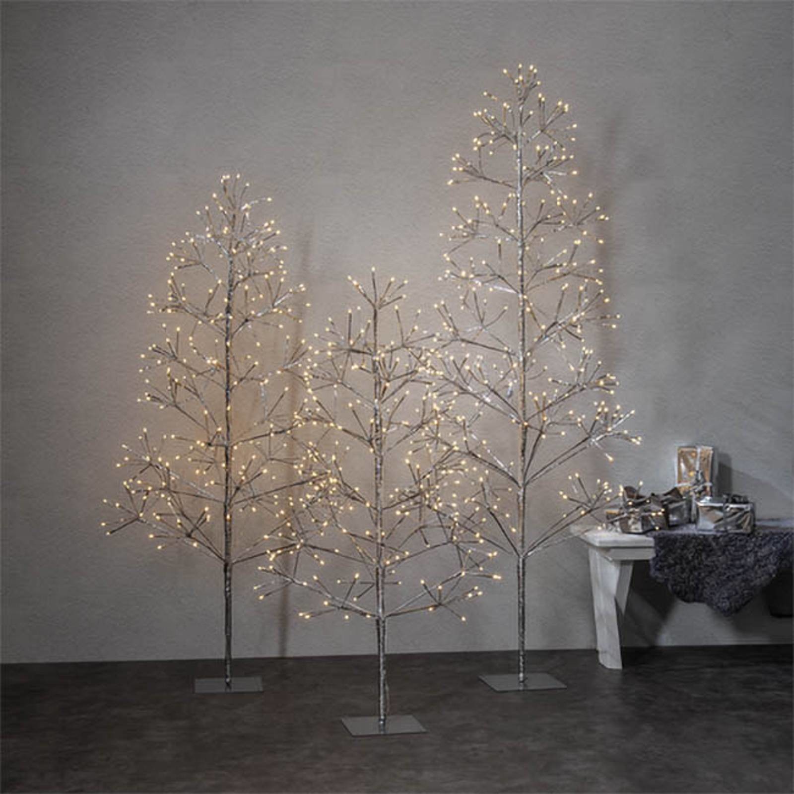 STAR TRADING Drzewko LED Flower Tree IP44 srebrne 120cm
