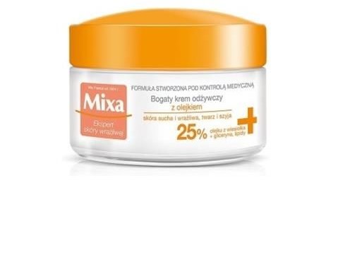 Mixa MIXA_Ekspert Skóry Wrażliwej bogaty krem odżywczy z olejkiem skóra wrażliwa i sucha 50ml MIXA_Ekspert Skóry Wrażliwej bogaty krem odżywczy z olejkiem skóra wrażliwa i sucha 50ml