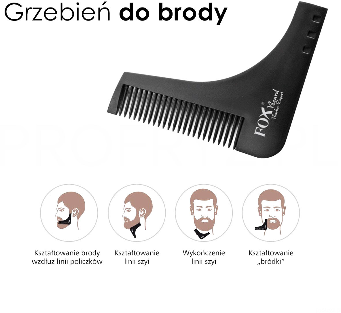 Grzebień do brody Fox Barber Expert