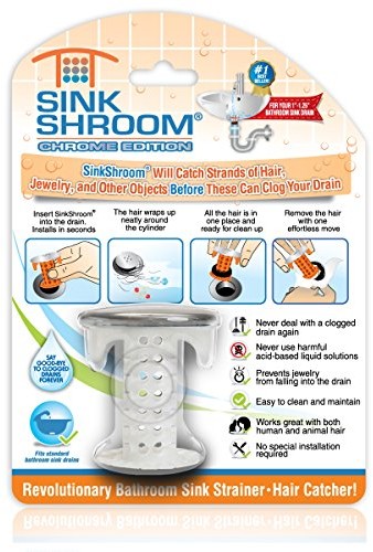 TubShroom SinkShroom umywalka, silikon, chrom
