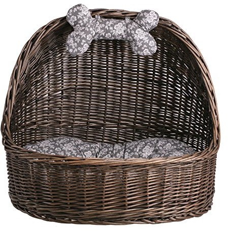 e-wicker24 legowisko dla psa/kosz koszyk z wikliny, kota, 60 x 46 x 48 cm 497-60/S