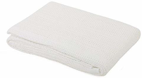 Family Bedding Family Bedding Koc komórkowy, biały, łóżko pojedyncze single bed Cellular Blanket White