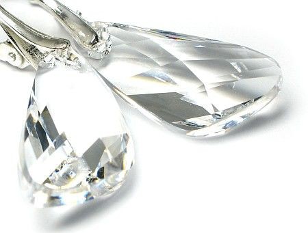 Swarovski kolczyki WING Certyfikat SREBRO
