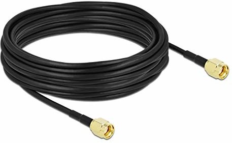 Delock Kabel antenowy RP-SMA wtyczka do RP-SMA wtyk LMR/CFD100 10 m low loss 90475