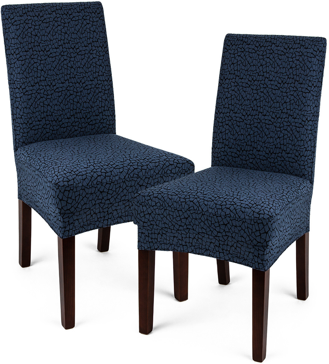 4Home Multielastyczny pokrowiec na krzesło Comfort Plus niebieski, 40 - 50 cm, zestaw 2 szt.
