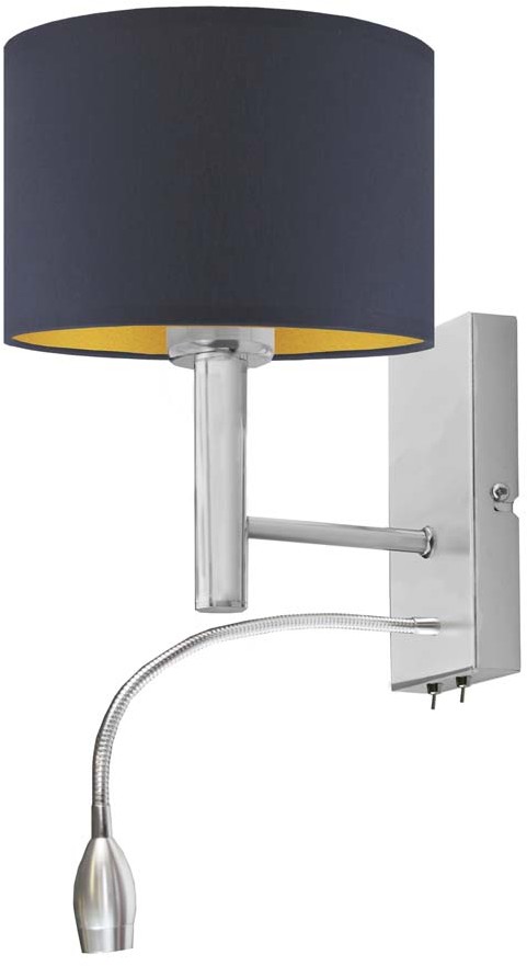 LYSNE Klasyczny kinkiet ścienny z abażurem FLORYDA GOLD