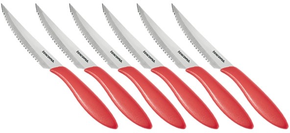 Tescoma Nóż do steków PRESTO 12 cm, 6 szt., czerwony 863056-20