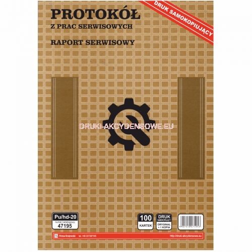 Firma Krajewski Protokół z prac serwisowych - raport serwisowy [Pu/Hd-20] Pu/Hd-20