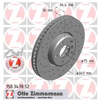 Zimmermann Tarcza hamulcowa 150.3478.52