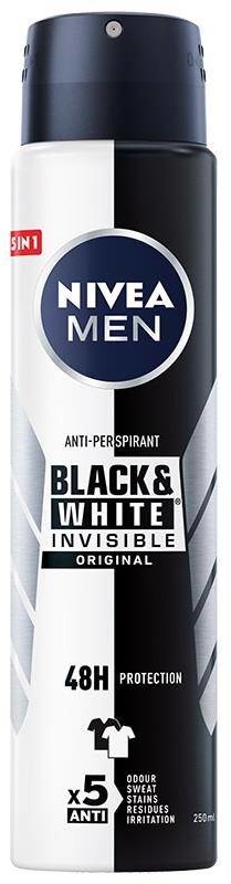 Nivea Men Black&White Invisible Original antyperspirant spray 250ml 93658-uniw