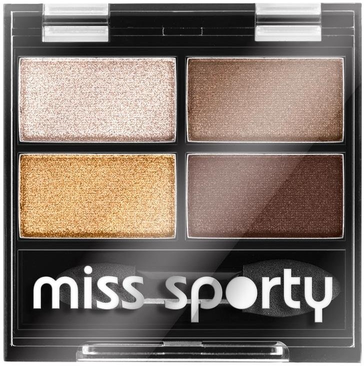 Miss Sporty Studio Colour, poczwórne cienie do powiek 413 100% Golden, 5 g