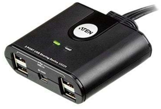 ATEN ATEN US224 2-Port USB Peripheral Sharing Device USB hub - 4 - USB 2.0 - Czarny US224-AT