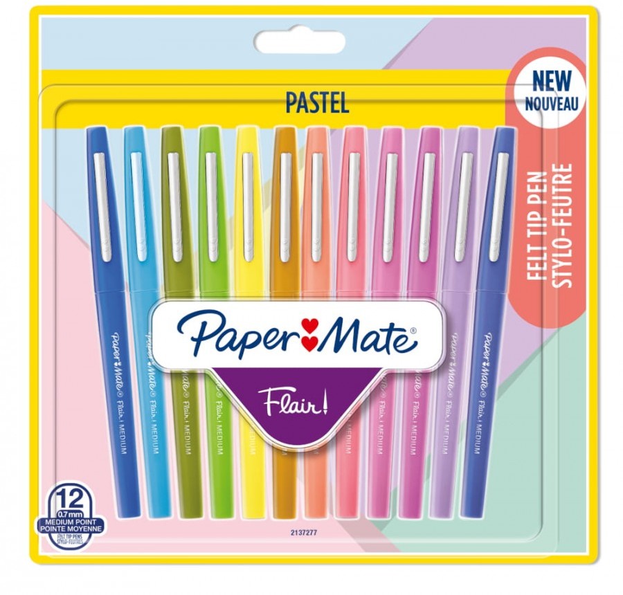 PAPER-MATE Pisaki Flair Pastel 12 Sztuk
