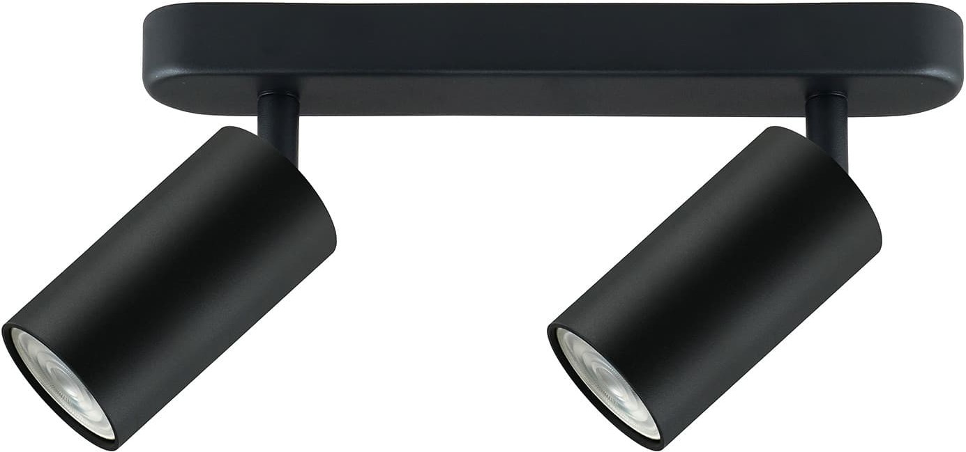 Lampa ścienno-sufitowa Maclean punktowa ruchoma aluminiowa 2xGU10 55x100mm kolor czarny mat MCE452 B